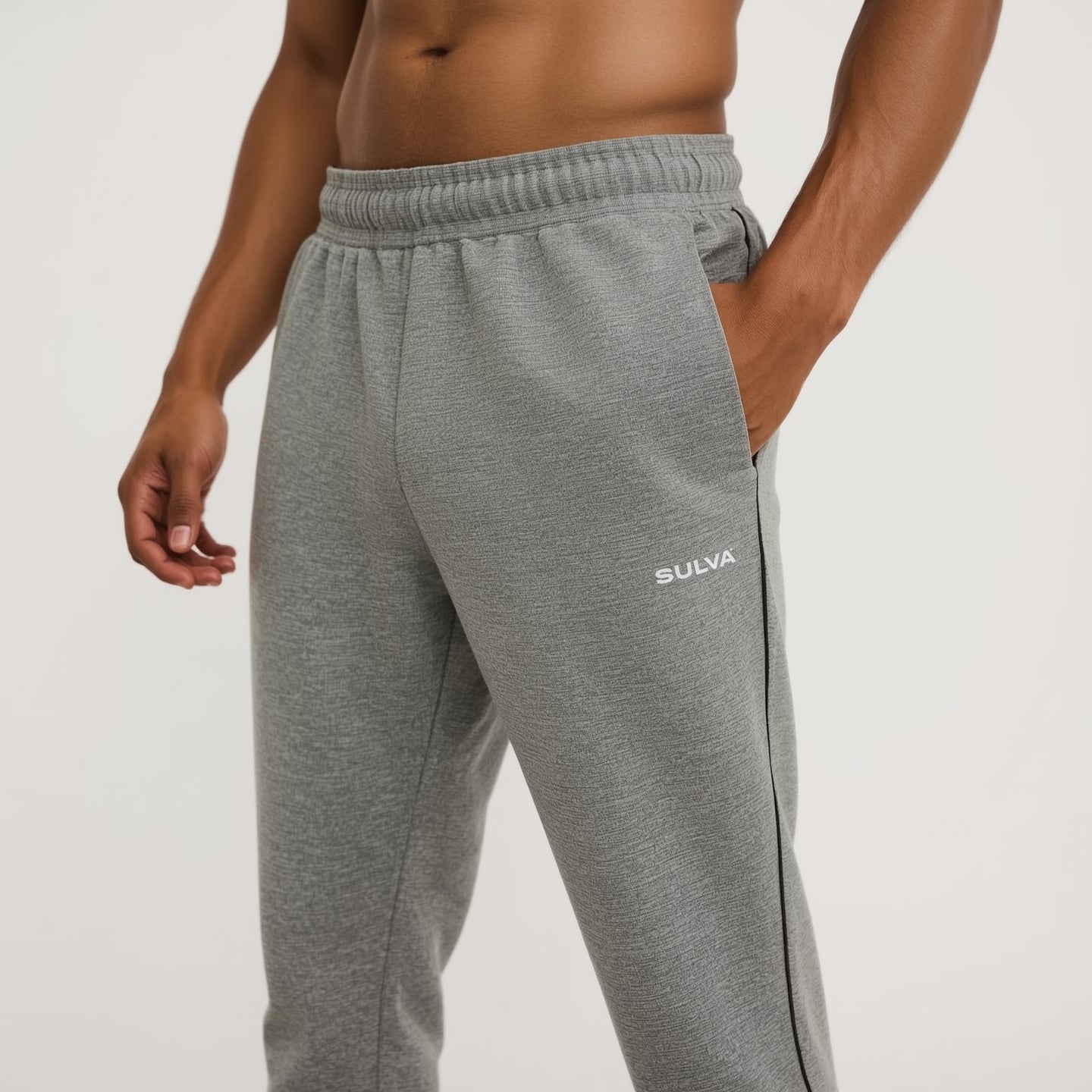 SULVA Men’s Tapered Workout Joggers – Slim-Fit, Stretchable, All-Day Comfort