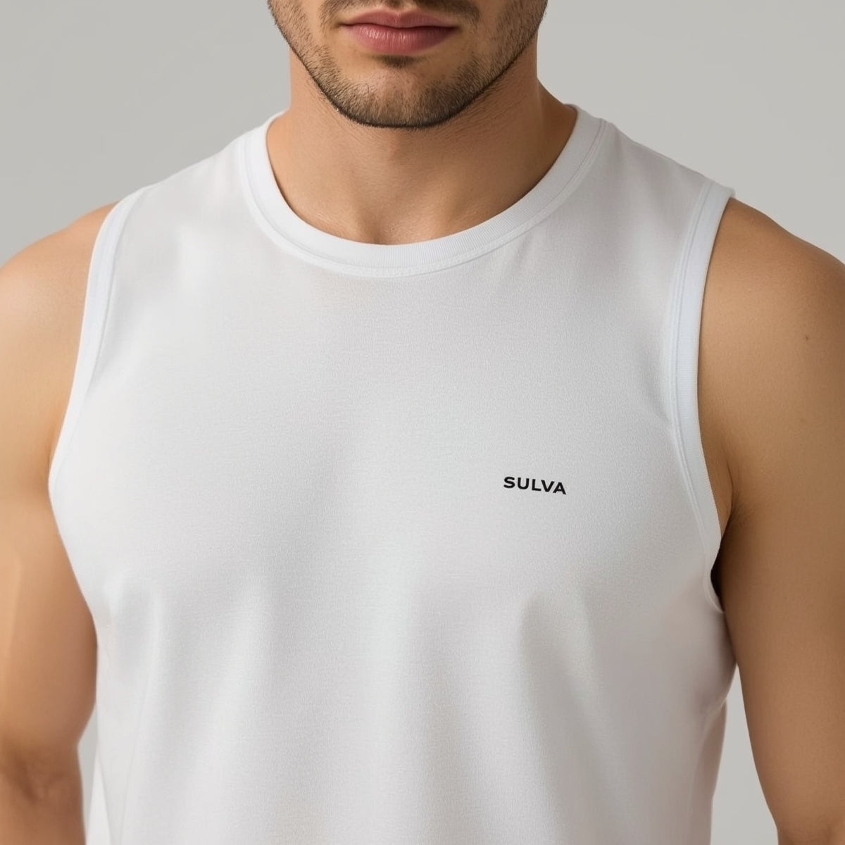 Sulva Muscle Tank Top for Men – Sleeveless Workout Tee for Gym & Athleisure