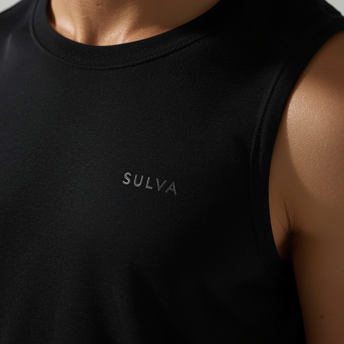 Sulva Muscle Tank Top for Men – Sleeveless Workout Tee for Gym & Athleisure