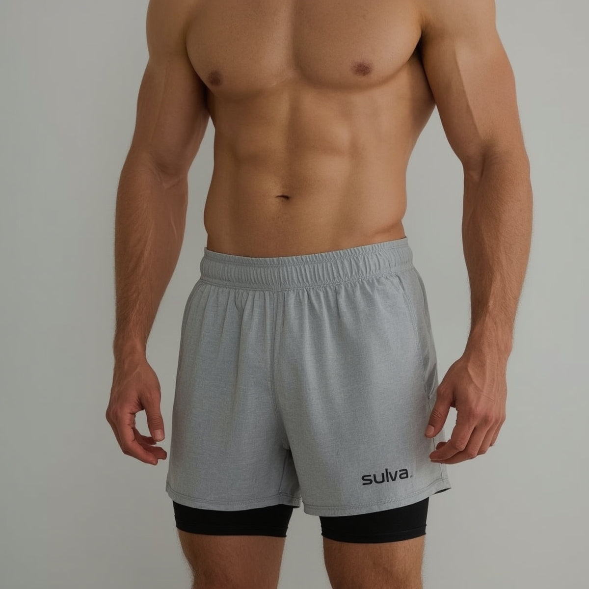 SULVA Performance Gym Shorts – 2-in-1 Design for Men