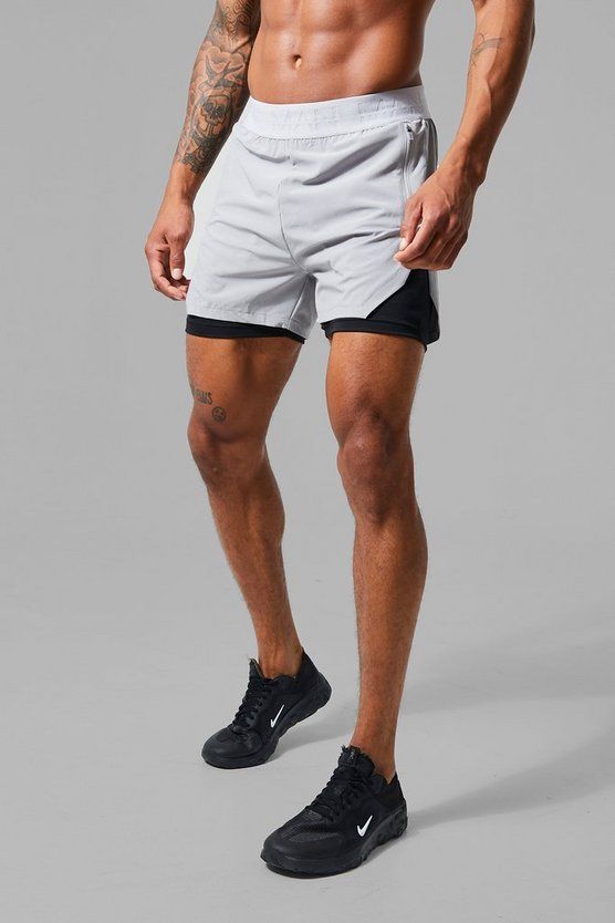 SULVA Performance Gym Shorts – 2-in-1 Design for Men